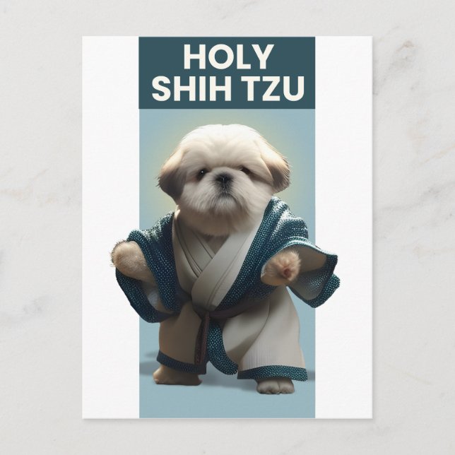 Funny Holy Shi Tzu Chien Carte Postale (Devant)
