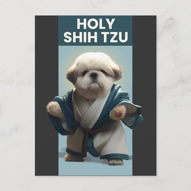 Funny Holy Shi Tzu Chien Carte Postale (Devant)