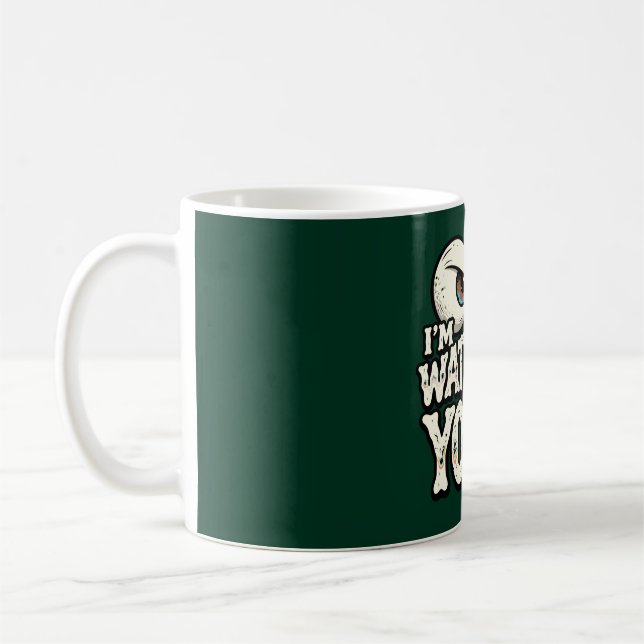 Funny "I'M WATCHING YOU" Retro Eyes Coffee Mug - O (Gauche)