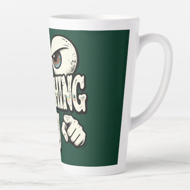 Funny "I'M WATCHING YOU" Retro Eyes Coffee Mug - O (Droite)