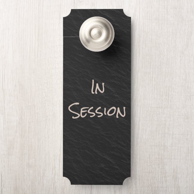 Funny In Session Therapist Affichette de porte (Sur le bouton)