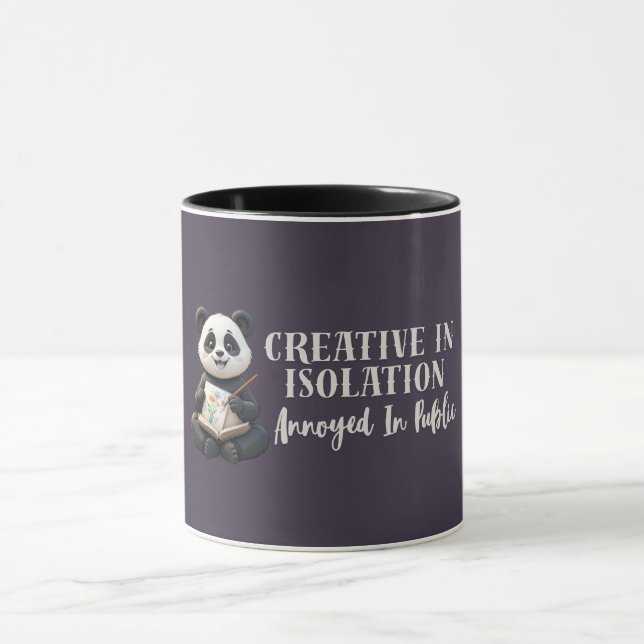Funny Introvert Panda Mug – Creative in Isolation (Centre)