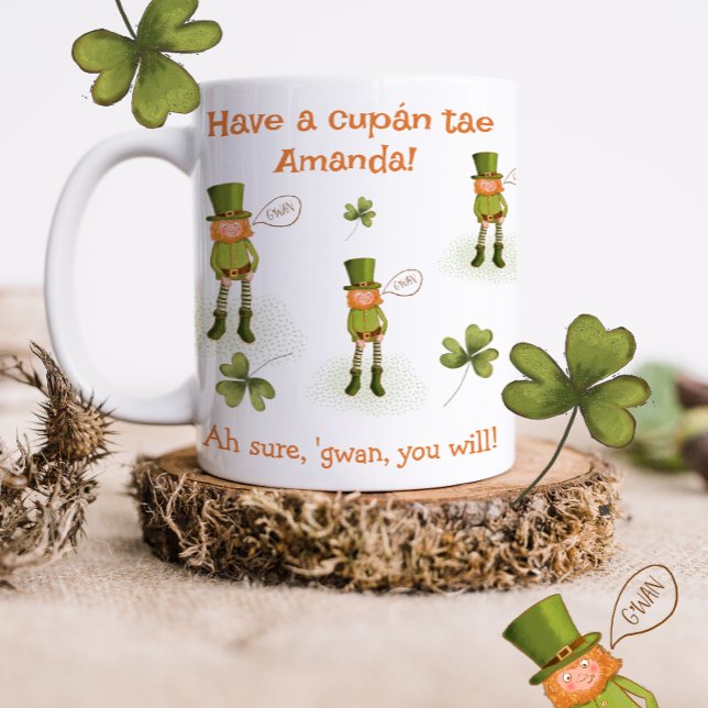 Funny Irish Language Leprechaun Mug (Créateur téléchargé)