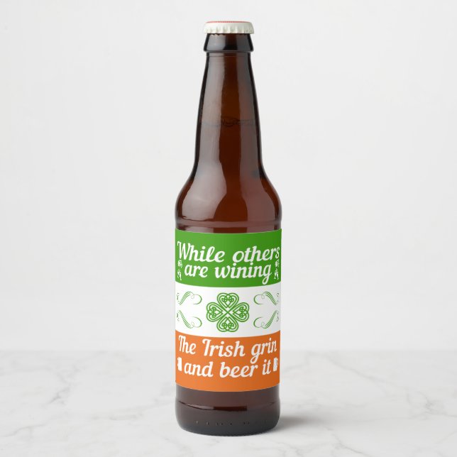 Funny Irish St. Patrick's Day Bière Étiquette (Devant)