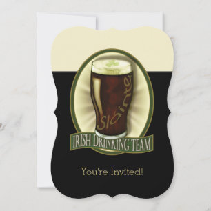 Funny Irish Stout Invitation personnalisée