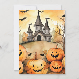 Funny Jack O’Lanterns Bats Carte d’Halloween
