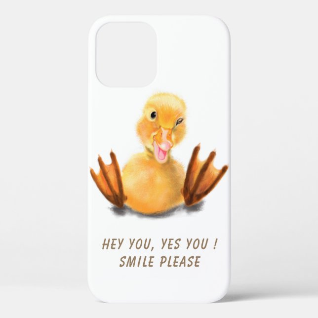 Funny Jaune coque iphone Canard - Custoizable (Verso)