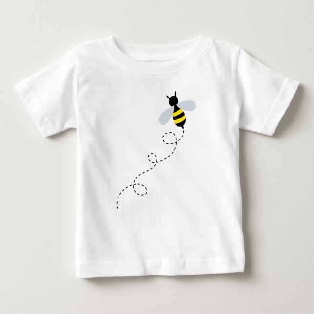 Funny Jaune Noir Bumble Bee Baby T-shirt (Devant)