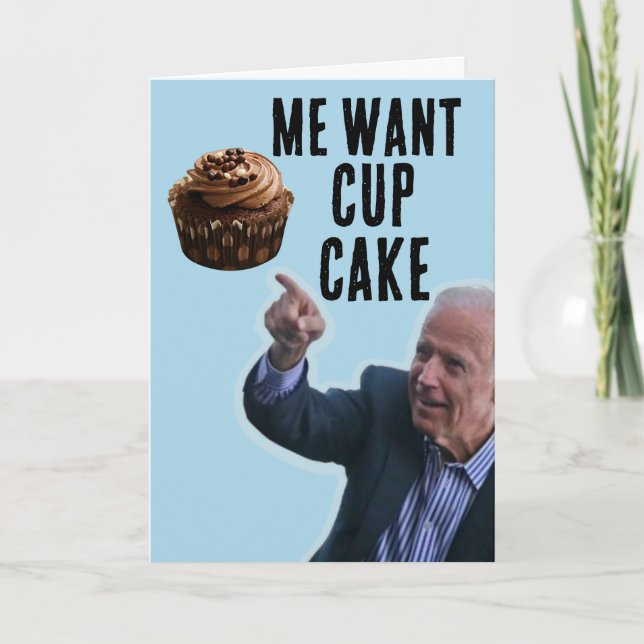 FUNNY JOE BIDEN CARTES DE CUPCAKE D'ANNIVERSAIRE (Devant)