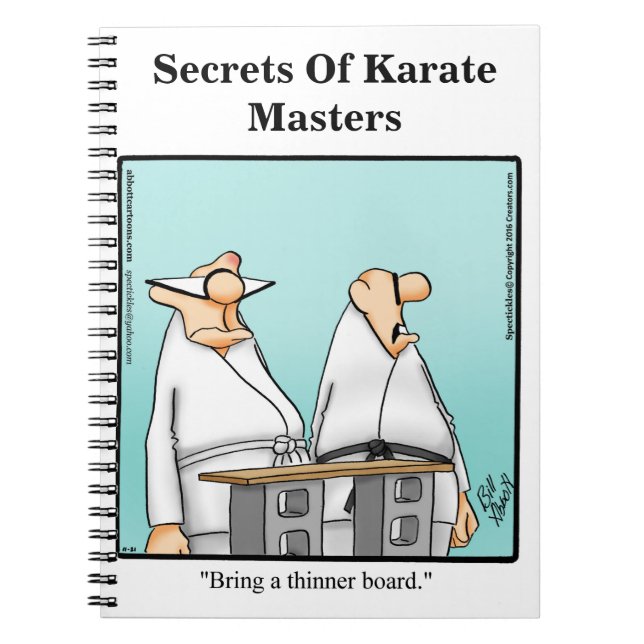 Funny Karate Humour Carnet (Devant)