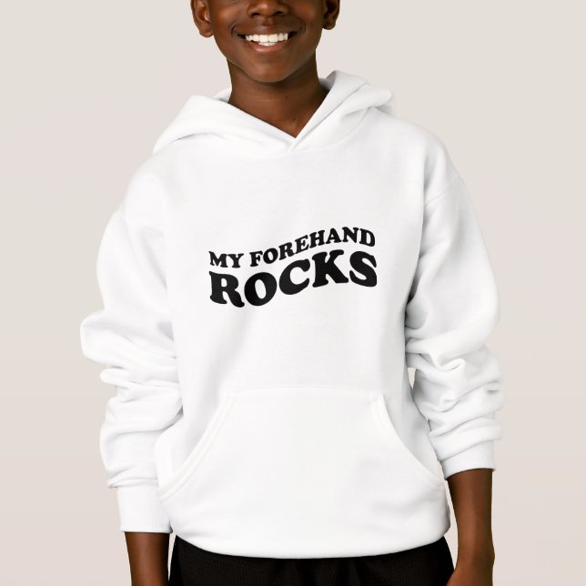 Funny Kids Tennis Sweatshirt : My Forehand Rocks (Devant)