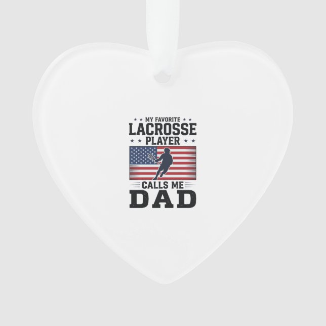 Funny Lacrosse Dad American Flag Vintage Shirt Des (devant)