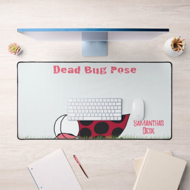 Funny Ladybug Dead Bug Yoga Pose (Bureau 1)