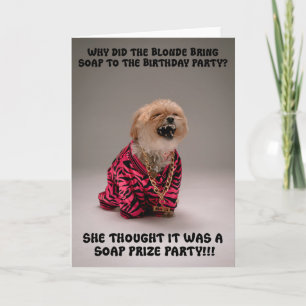 Funny Laughing Chien Carte de voeux d'anniversaire