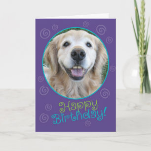 Funny Laughing Golden Retriever Carte d'anniversai