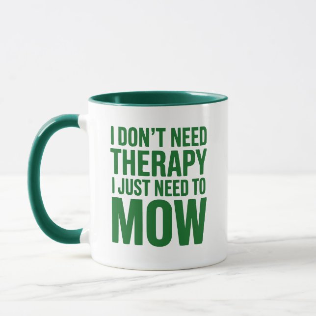 Funny Lawn Mowing Lover Quotes Mug Lawnmower Gift  (Gauche)