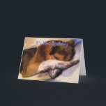 Funny Lazy Beagle Carte d'anniversaire<br><div class="desc">Cette Funny Beagle Birthday Card présente un Beagle paresseux du nom de Buster qui profite de sa sieste. La carte parfaite pour un amoureux Beagle !</div>