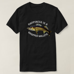 Funny "Le bonheur est un walleye à balais" T-shirt