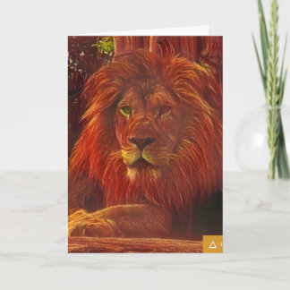 Funny Lion carte d'anniversaire