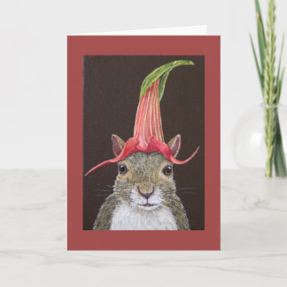 Funny Lisa la carte de voeux d'écureuil