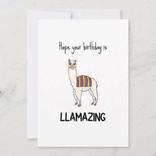 Funny Llama carte d'anniversaire