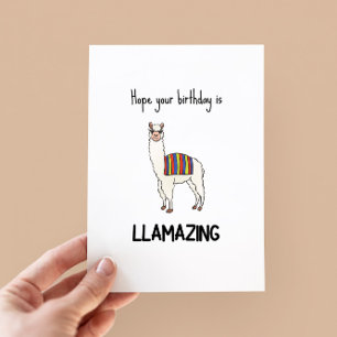 Funny Llama carte d'anniversaire