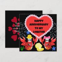 Funny Lobster Anniversaire Carte pour Lui et elle