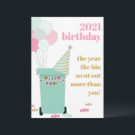 Funny Lockdown Covid Trash Bin Carte Anniversaire<br><div class="desc">Funny Lockdown Covid Trash Bin Carte Anniversaire</div>