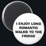 Funny "LONG WALKS TO THE FRIDGE" Magnet<br><div class="desc">This cute little magnet will make you smile whenever you pass the kitchen. A set of such magnets also makes a lovely gift.</div>