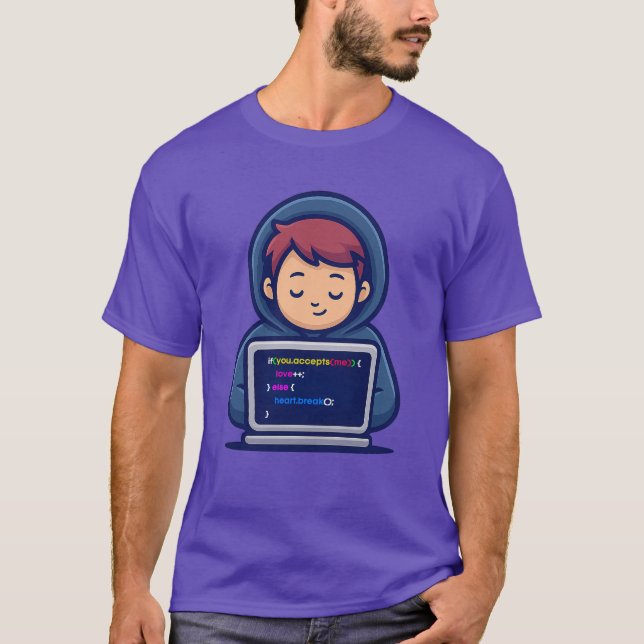 Funny Love Code – Programmer T-Shirt (Devant)