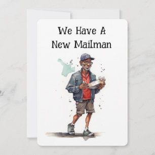 Funny Mailman Moving Faire-part Cartes