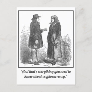 Funny Mansplaining CryptoCurrency carte postale