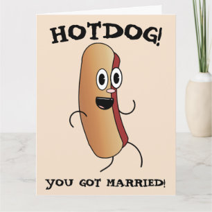 FUNNY MARIAGE HOTDOG FÉLICITATIONS DE LA CARTE DE