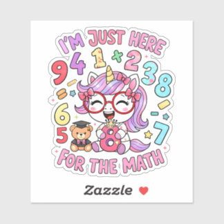 Funny Math Joke Numbers Sticker for Kids