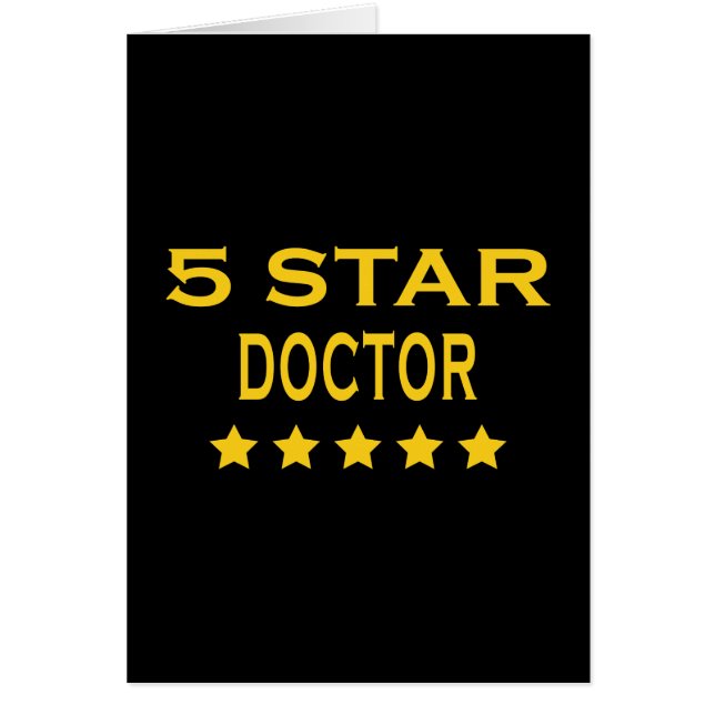 Funny Médecins Cool : Docteur Cinq étoiles (Devant)