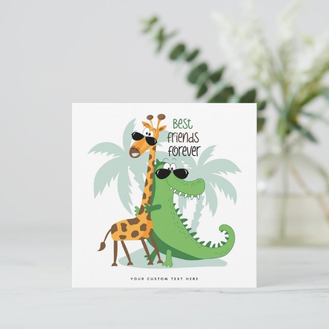 Funny Meilleurs Amis Jamais Carte de voeux (Debout devant)