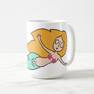 Funny Mermaid tasses de nom personnalisé