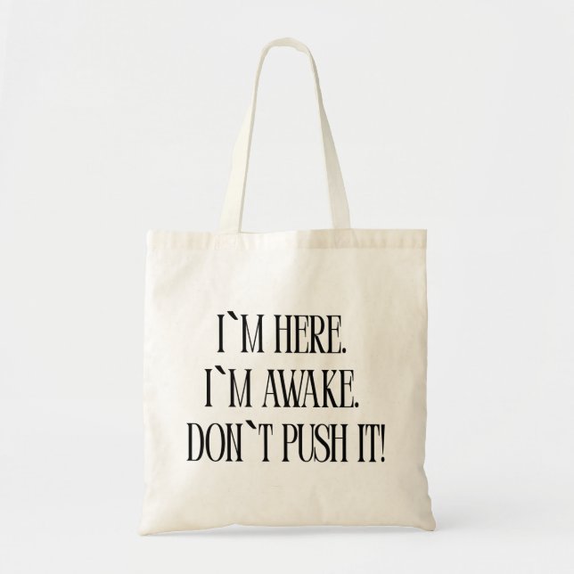 Funny Minimalist Tote Bag (Devant)