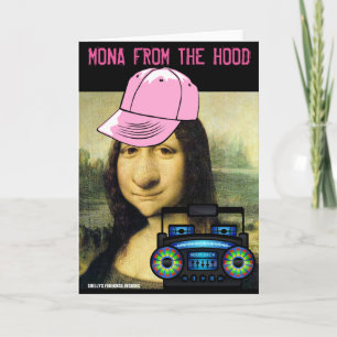 Funny Moderne Monalisa Cartes de voeux, Da HOOD