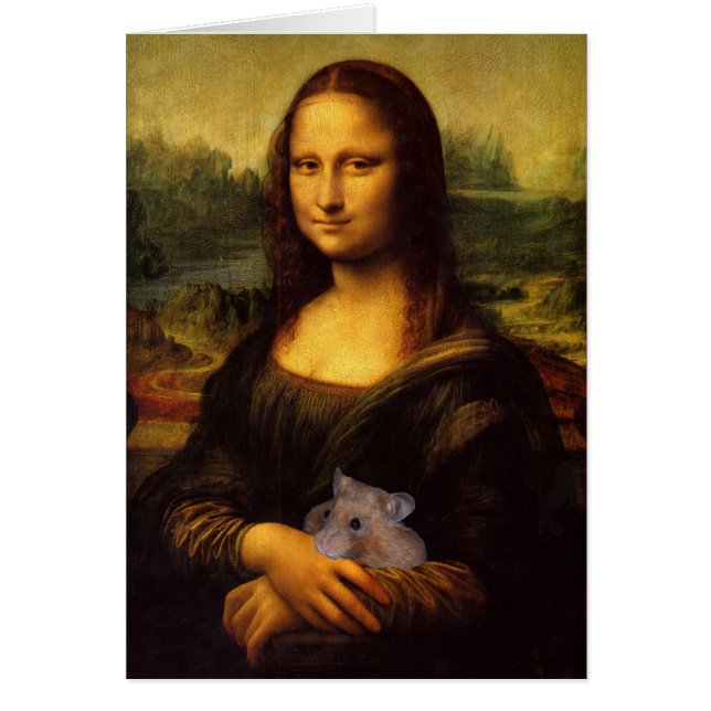 Funny Mona Lisa With Sweet Hamster (Devant)