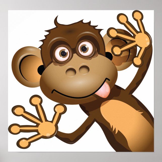 Funny Monkey Poster (Devant)