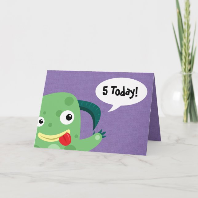 Funny monstre personnalisable carte d'anniversaire (Devant)