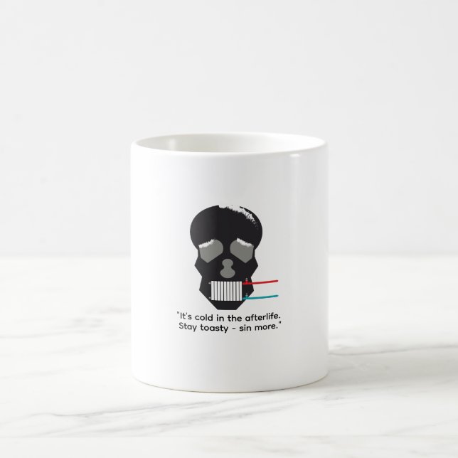 Funny mug about afterlife, humorous mugs (Centre)