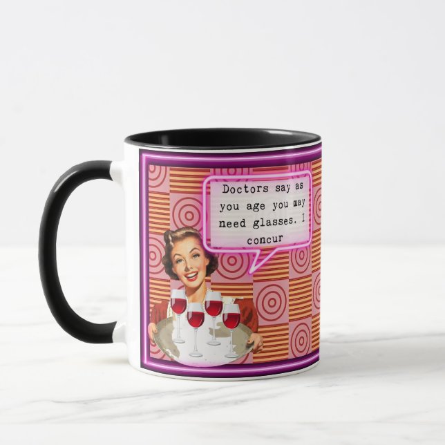 Funny Mug Coffee Best Friend Gift "Glasses" (Gauche)