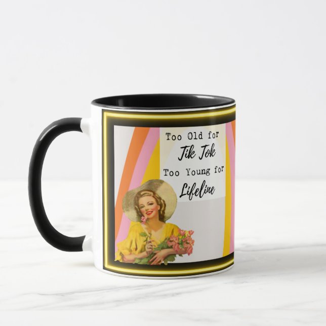 Funny Mug Coffee Best Friend Gift "Tik Tok" (Gauche)