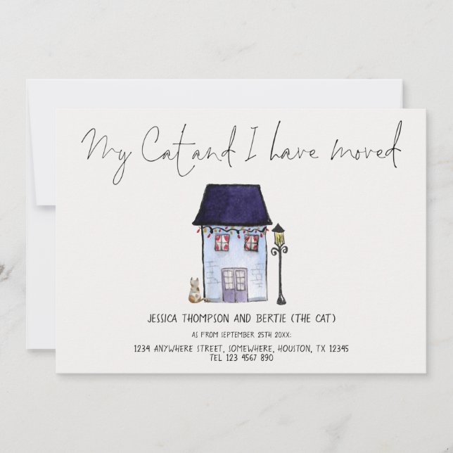 Funny My Cat et moi avons Moved Script Moving Card (Devant)