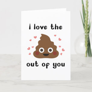 Funny Naughty Poop Carte de Saint Valentin