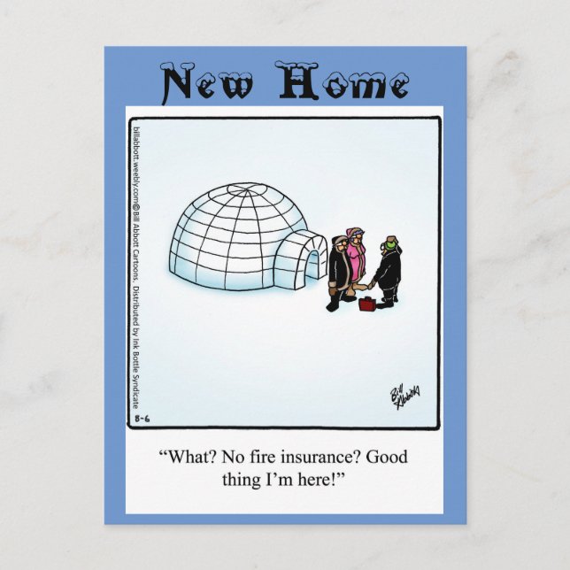 Funny "New Home" carte postale Faire-part (Devant)