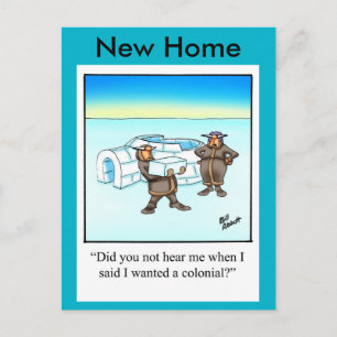 Funny New Home Faire-part carte postale