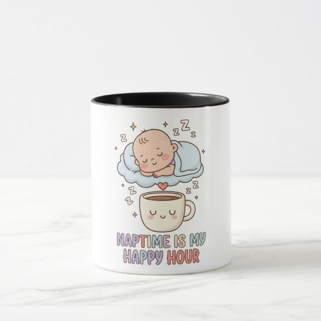 Funny New Mom Coffee Mug Watercolor Survived Chaos (Centre)